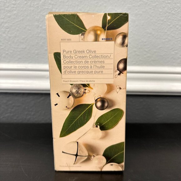 KORRES Pure Greek Olive Body Cream Lot of 2 Peach Blossom 6.76 oz & 1.35 oz. NIB - Picture 1 of 5